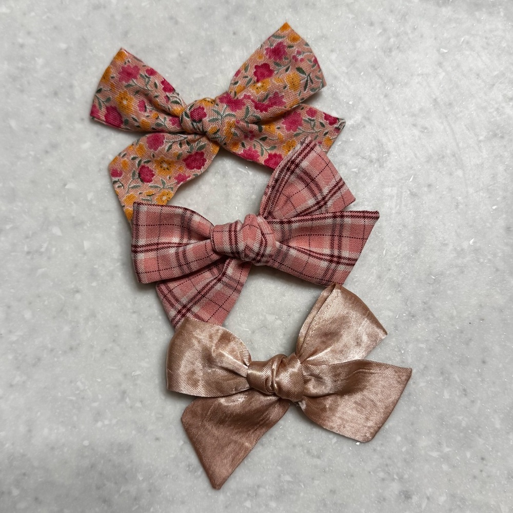 New pink little poppy bows